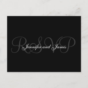 Nombres de monograma del Boda de postales RSVP