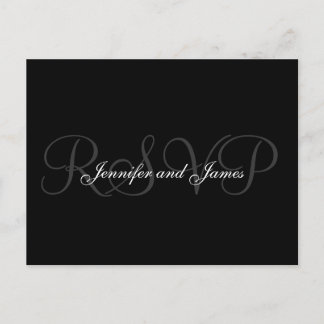 Nombres de monograma del Boda de postales RSVP