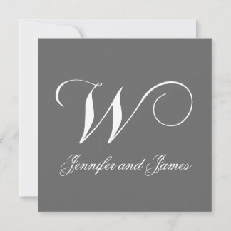 Nombres de monograma W de invitación a matrimonio