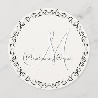 Nombres de monogramas Invitación a matrimonio simp