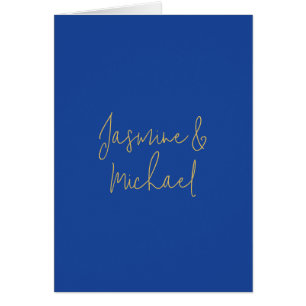 Nombres de Pareja Caligrafía Chic Lovely Azul y Do