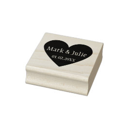 Nombres de parejas bodas y fecha en sello de arte