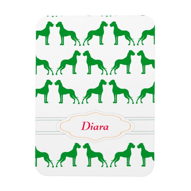 Nombres de perros con imán flexible (Vertical)