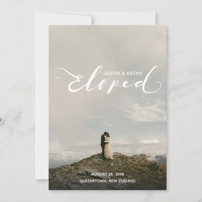 Nombres electos Invitación matrimonial post-Fiesta (Anverso)