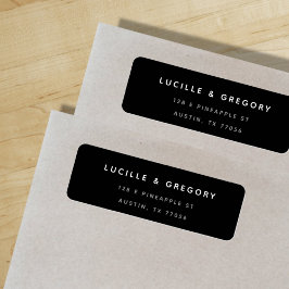 Nombres en Minúsculas Negros Etiqueta de Dirección