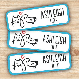 Nombres Etiqueta con nombre para negocios de mascotas