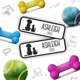 Nombres Etiqueta con nombre para negocios de mascotas