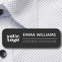 Etiqueta de nombre personalizada para empleado de