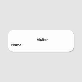 Nombres Etiqueta de nombre reutilizable para visitantes de