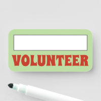 Etiqueta de nombre "VOLUNTEER" para la captura de 