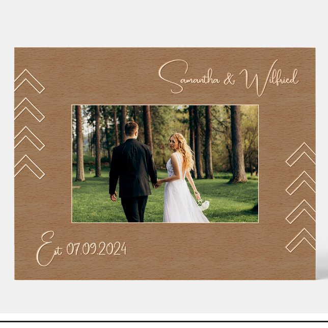 Nombres geométricos Fechas del marco de madera gra (Subido por el creador)