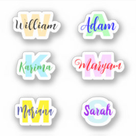 Nombres Monogramados, Calcomanías Transparentes Im