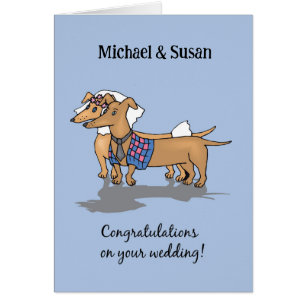 Nombres personalizados Dachshunds Perros Boda feli