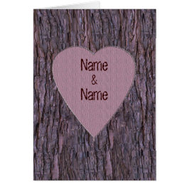 Nombres personalizados grabados en la tarjeta de á