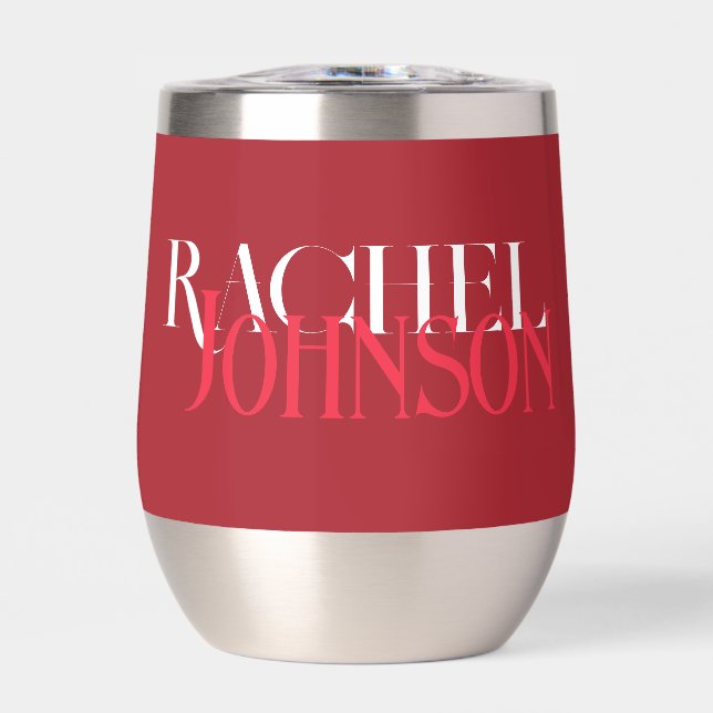 Nombres personalizados Monocromo rojo (Frente)