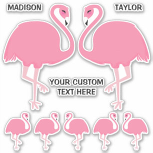 Nombres personalizados pegatinas Flamingos