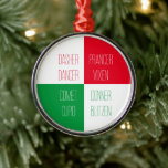 NOMBRES REINDEER Ornamento redondo premium<br><div class="desc">El diseño de este adorno redondo de NOMBRES REINDEER es el nombre de todos los renos de Santa. * Escriba fácilmente un nombre diferente para reemplazar cualquiera de los existentes con "Personalizar esta plantilla". * Hay otros ornamentos y productos a juego disponibles en la categoría NOMBRES REINDEER de mi tienda....</div>