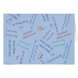 Nombres y caracteres de la tarjeta de notas de Dio