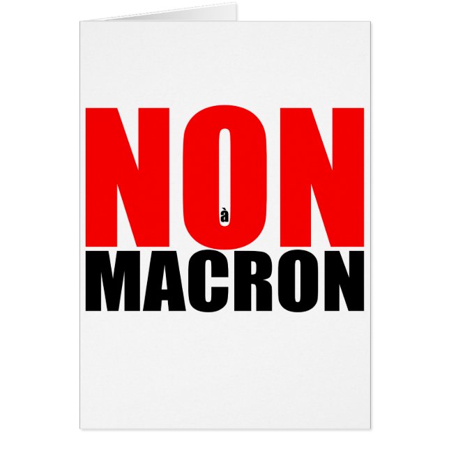 NON à MACRON Cartes de voeux verticale (Frente)