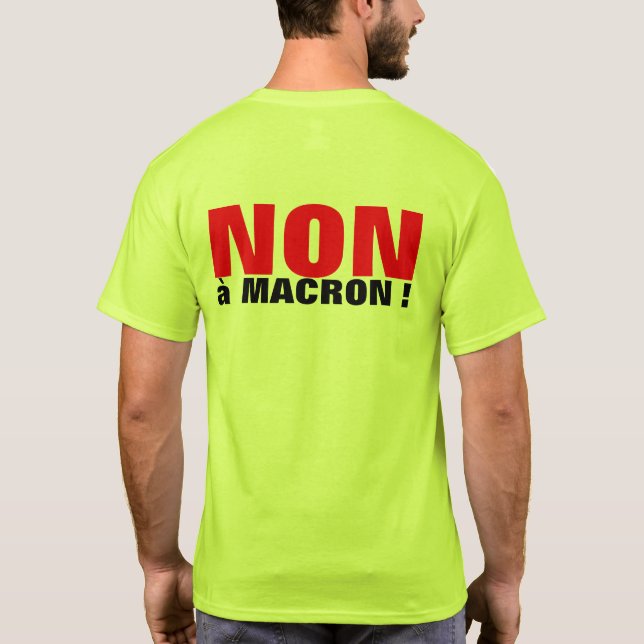 NON à Macron - Elecciones en FRANCIA 2022 - Camisa (Reverso)