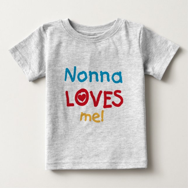 Nonna me ama las camisetas y los regalos (Anverso)