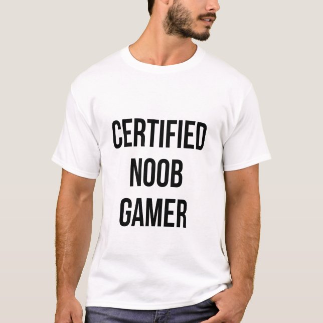 Noob Certificado Para Camiseta Comunitaria Gamers (Anverso)
