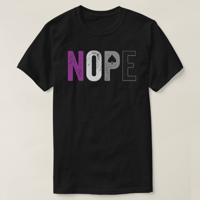 NOPE Camisa de Orgullo Asexual - Bandera Asexualid (Diseño del anverso)
