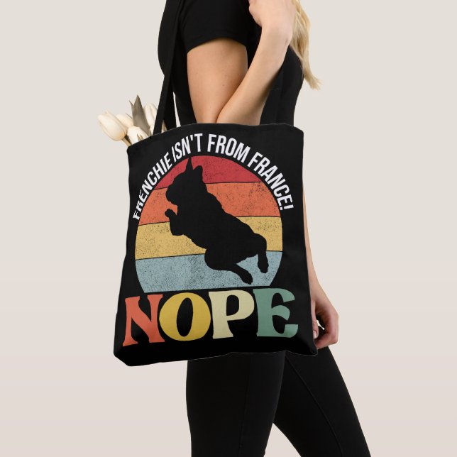 Nope frenchie no es de Francia - bolsa de tote neg (Detalle)