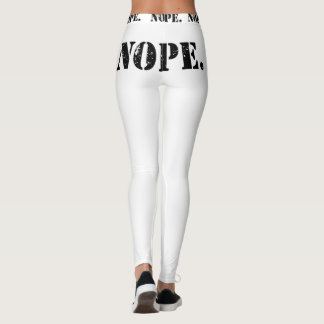 NOPE. Pantalones de la yoga de la impresión del