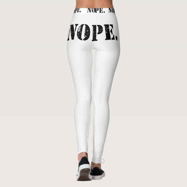 NOPE. Pantalones de la yoga de la impresión del (Reverso)