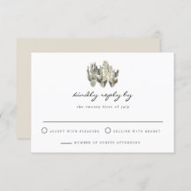 Norah - Tarjeta RSVP Bohemiana de Cactus Pear