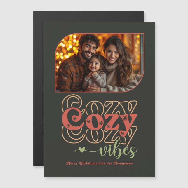 Nordic Ember Holiday Keepsake Christmas Photo (Anverso/Reverso)