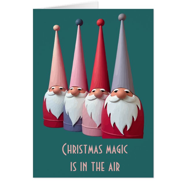 Nordic Gnomes Retro Modern Christmas Kitsch Cut  (Frente)