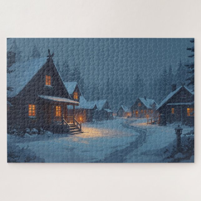 Nordic Winter Village Jigsaw Puzzle (Horizontal)