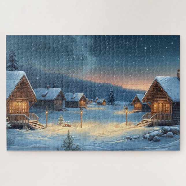 Nordic Winter Village Jigsaw Puzzle (Horizontal)