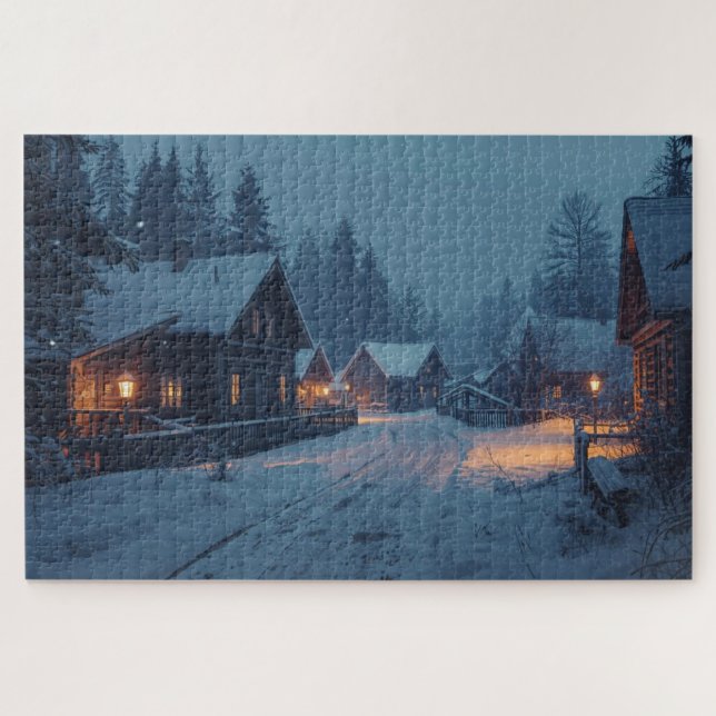 Nordic Winter Village Jigsaw Puzzle (Horizontal)