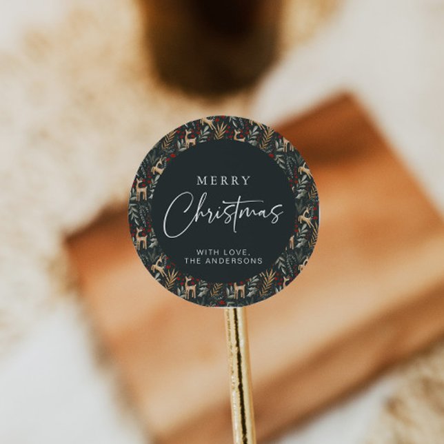 Nórdica etiqueta de navidad de cosmética navideña  (Subido por el creador)