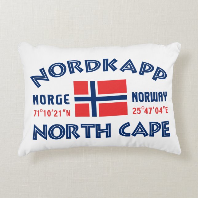 NORDKAPP Noruega lanza almohada (Anverso)