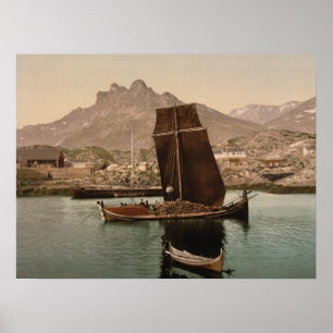 Nordlandsbaat, Nordland, impresión archival de