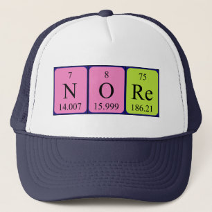 Nore gorra de nombres de tabla periódica