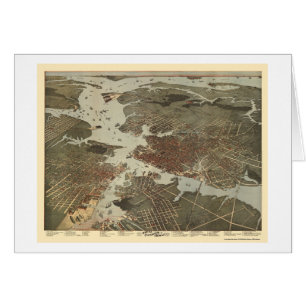 Norfolk, mapa panorámico del VA - 1891