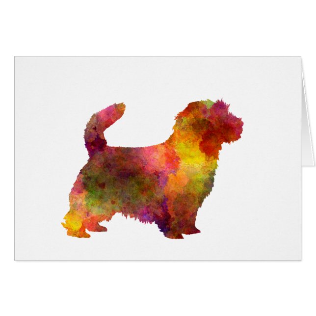 Norfolk Terrier in watercolor (Anverso (Horizontal))