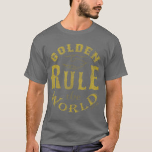 Norma de oro oscura del vintage de la camiseta de