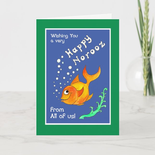 Norooz Goldfish, tarjeta de felicitación 'De todos (Anverso)