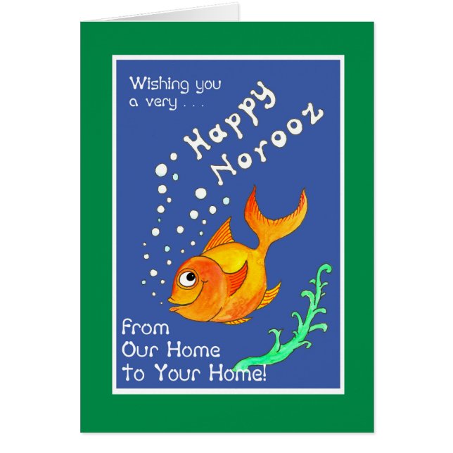 Norooz Goldfish, tarjeta de saludo 'Nuestro hogar  (Frente)