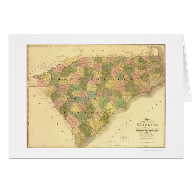 Norte y mapa 1839 de Carolina del Sur (Anverso (Horizontal))