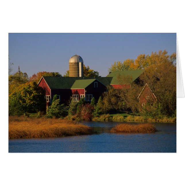 Norteamérica, EEUU, Wisconsin. Barn Rojo en (Anverso (Horizontal))