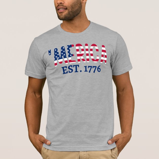 "Norteamérica Este. Camiseta Patriótica Americana  (Anverso)