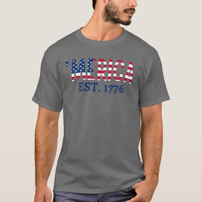 "Norteamérica Este. Camiseta Patriótica Americana  (Anverso)