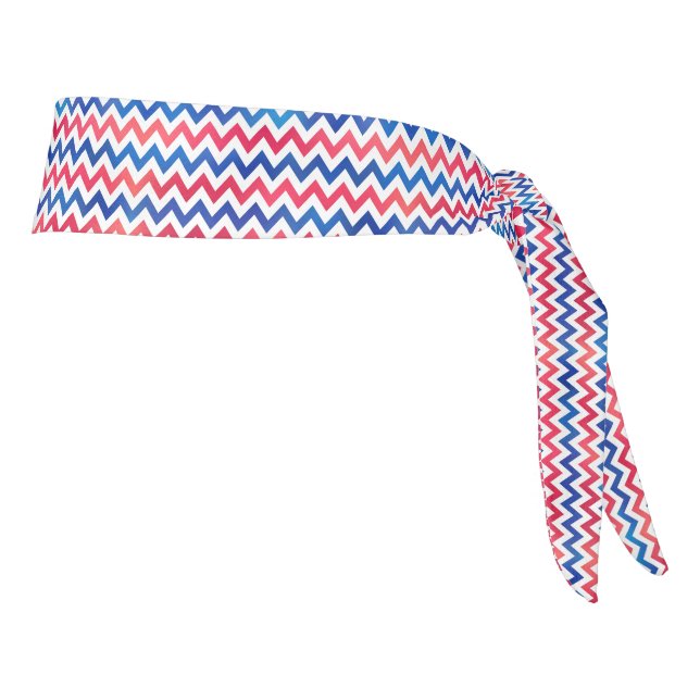 Norteamérica Rojo Azul Azul Chevron Zig Zag Cabell (Girar 90)